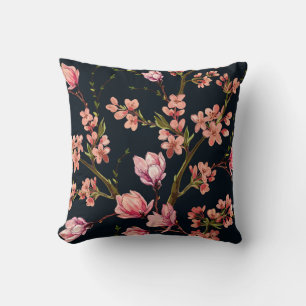 Nahtlose Blumenmuster mit handgezeichnetem Hinterg Kissen