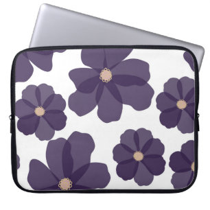 Nahtlose Blumenmuster mit handgezeichneten lila Co Laptopschutzhülle
