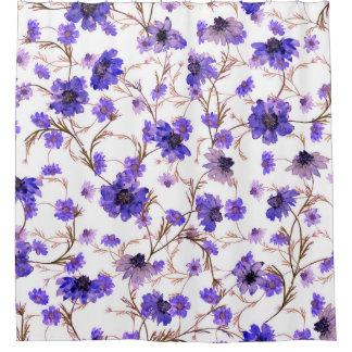 Nahtlose Blumenmuster mit markierten Blume Duschvorhang