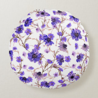 Nahtlose Blumenmuster mit markierten Blume Rundes Kissen