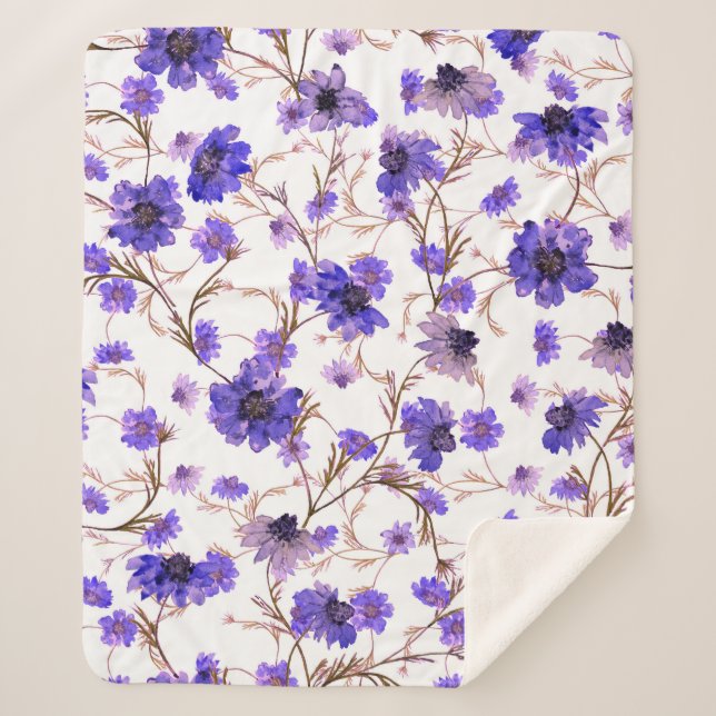 Nahtlose Blumenmuster mit markierten Blume Sherpadecke (Vorderseite)