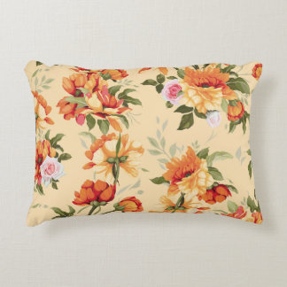 Nahtlose Blumenmuster mit Rose, Aquarell. Il Dekokissen