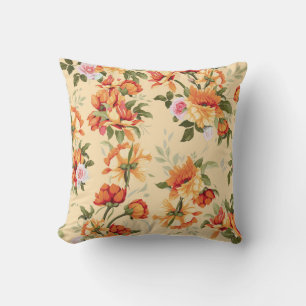 Nahtlose Blumenmuster mit Rose, Aquarell. Il Kissen