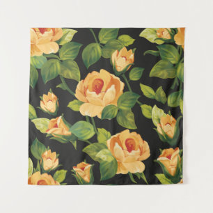 Nahtlose Blumenmuster mit schönen Rose Wandteppich