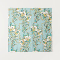 Nahtlose Blumenmuster mit weißen Baumwollblumen