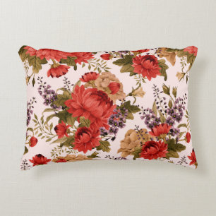 Nahtlose Blumenmuster Rose mit Chrysanthemum a Dekokissen