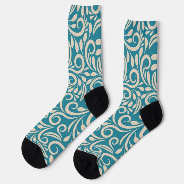 Nahtlose Blumenmuster Socken (Linkes Detail)