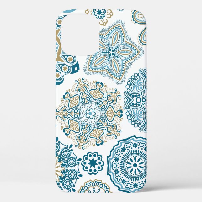 Nahtlose Blumenquadrate: Kopieren von Fliesen Case-Mate iPhone Hülle (Rückseite)