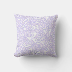Nahtlose blumenviolette Blume runden Blätter weiß Kissen