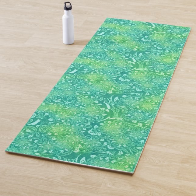 Nahtlose Blütentextur, Modeartikel Yogamatte (Beispiel)