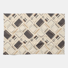 Nahtlose Briefpapier-Muster Notizbücher Lineale Geschirrtuch