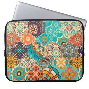 Nahtlose bunte Fliesen mit dem Islam, Arabi Laptopschutzhülle