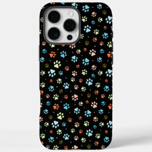 Nahtlose Bunte Kleine Hundepfoten  iPhone 16 Pro Max Hülle
