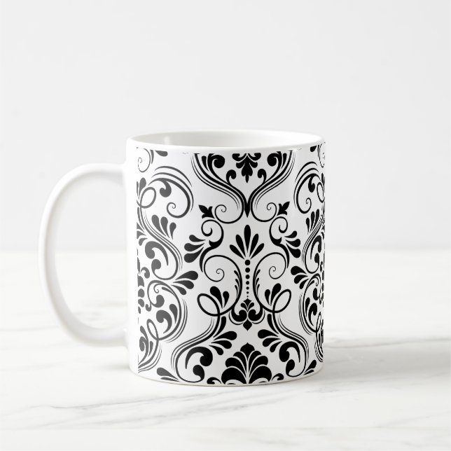 Nahtlose Damask Kaffeetasse (Links)