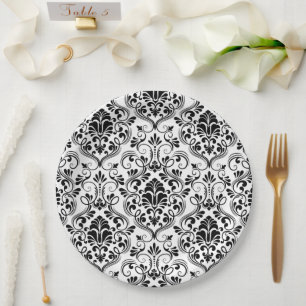 Nahtlose Damask Pappteller