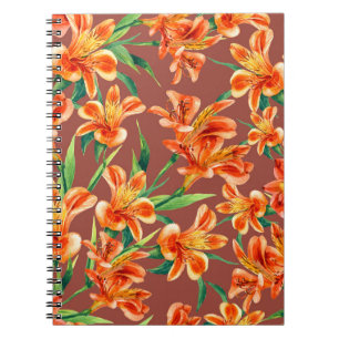 Nahtlose Darstellung der Alstroemeria im Wasser Notizblock