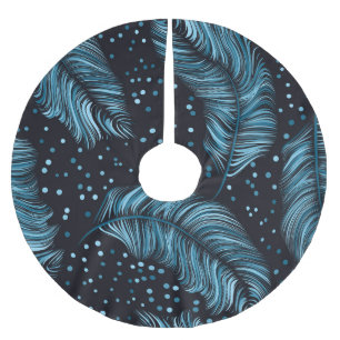 Nahtlose dunkle Federstruktur, abstrakt Vintag. Polyester Weihnachtsbaumdecke