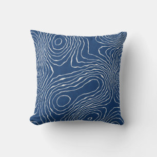 Nahtlose Erdlinie topographische Karte Bio Patter Kissen