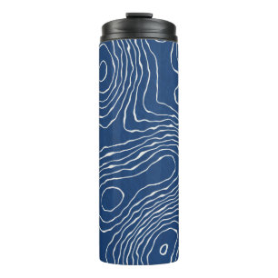 Nahtlose Erdlinie topographische Karte Bio Patter Thermosbecher