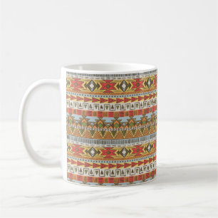 Nahtlose ethnische Muster in hellen Farben Kaffeetasse