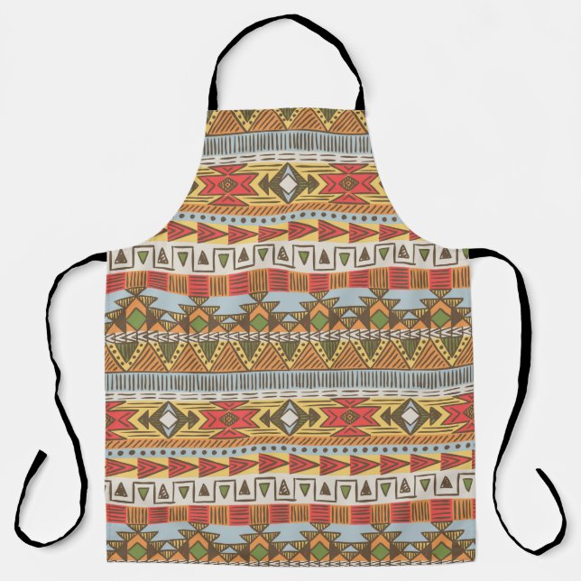 Nahtlose ethnische Muster in hellen Farben Schürze (Vorderseite)
