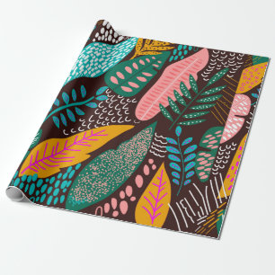 Nahtlose exotische Muster mit tropischen Pflanze. Geschenkpapier