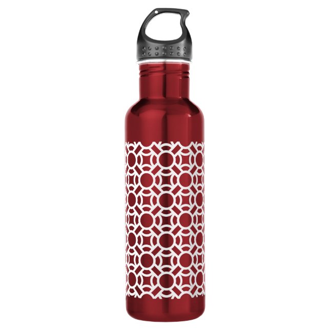 Nahtlose Farbe des weißen Musters, Untergrundfarbe Trinkflasche (Vorderseite)
