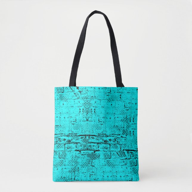 Nahtlose Farbe grunge türkis. Halftone-Elemente Tasche (Vorderseite)