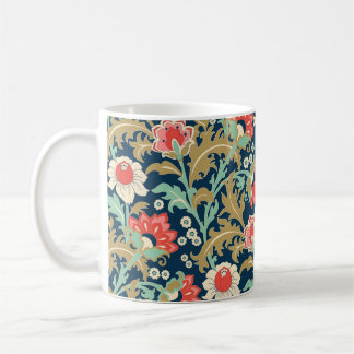Nahtlose farbenfrohe Blumenmuster im Volksstil Kaffeetasse