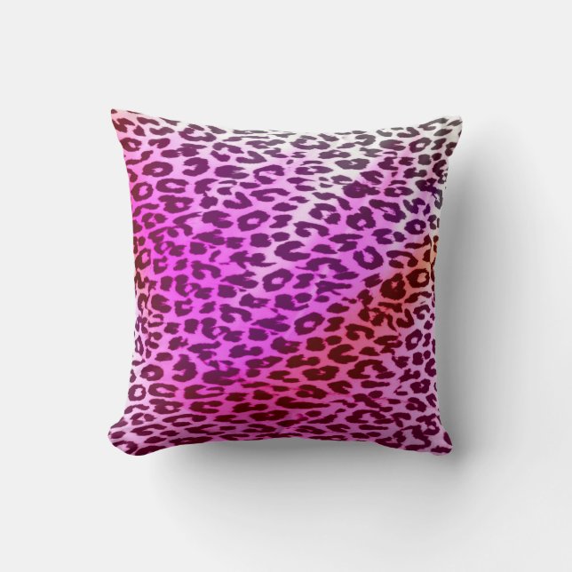Nahtlose farbige Leopardenstruktur Kissen (Vorderseite)