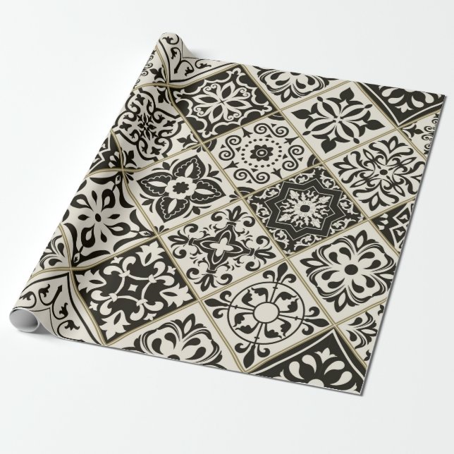 Nahtlose Fliesen mit dem Islam, Arabisch, Indien Geschenkpapier (Ungerollt)