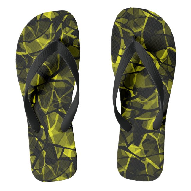 Nahtlose flüssige, abstrakte schwarzgrüne Farbe Flip Flops (Fußbett)