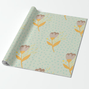 Nahtlose Folk Blume Doodle Muster. Hand d Geschenkpapier