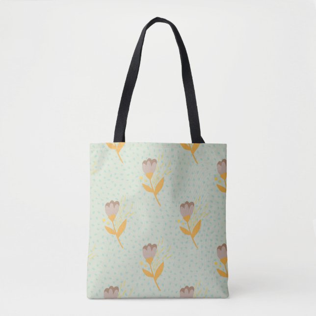 Nahtlose Folk Blume Doodle Muster. Hand d Tasche (Vorderseite)