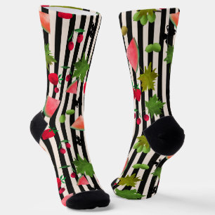 Nahtlose Frische Früchte Berries Wasserfarbener Ca Socken