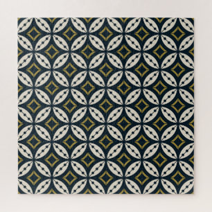Nahtlose geometrische Blume: buntes Muster.