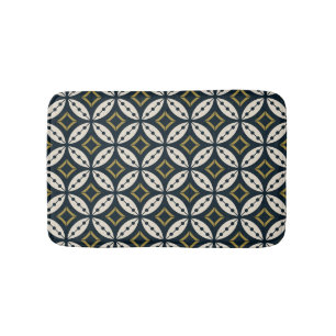Nahtlose geometrische Blume: buntes Muster. Badematte
