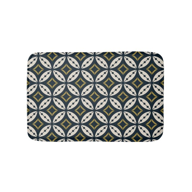 Nahtlose geometrische Blume: buntes Muster. Badematte (Vorderseite)