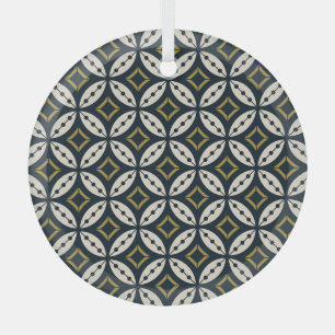 Nahtlose geometrische Blume: buntes Muster. Ornament Aus Glas