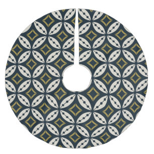 Nahtlose geometrische Blume: buntes Muster. Polyester Weihnachtsbaumdecke