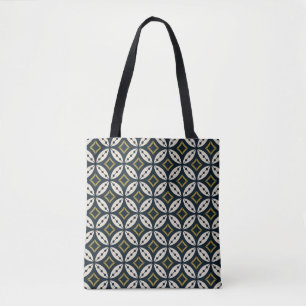 Nahtlose geometrische Blume: buntes Muster. Tasche