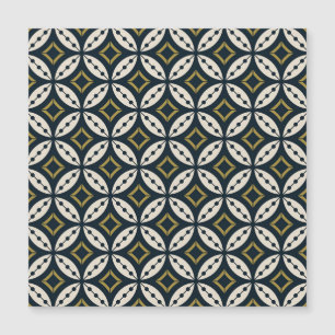 Nahtlose geometrische Blumen: farbenfrohes Muster. Magnetkarte