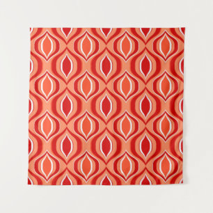 Nahtlose geometrische ethnische Muster. Rot, braun Wandteppich