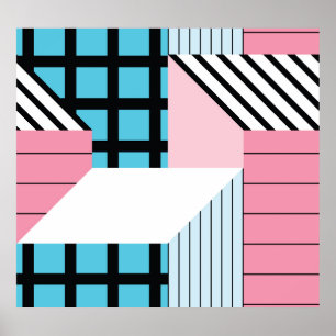 Nahtlose geometrische Formen Muster. Poster