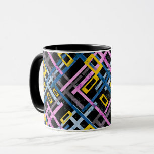 Nahtlose geometrische helle Farben rechteckige For Tasse
