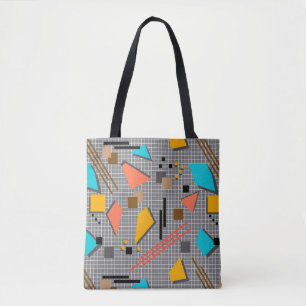 Nahtlose geometrische Memphismuster der Schule Tasche