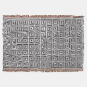 Nahtlose geometrische Muster Schwarz/Weiß Decke