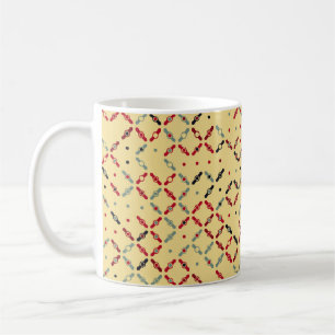 Nahtlose geometrische Mustergestaltung zur Illustr Kaffeetasse