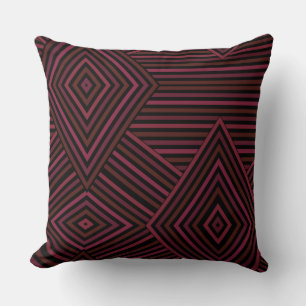 Nahtlose geometrische Rundbus-Linien, rosa braun Kissen