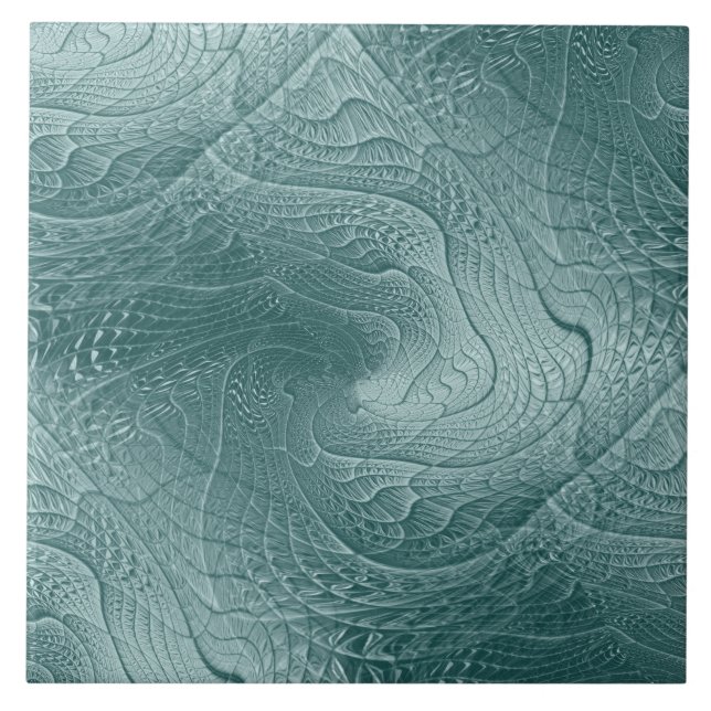 Nahtlose Grüne Dekorationstafel Keramik Fliese (Vorderseite)